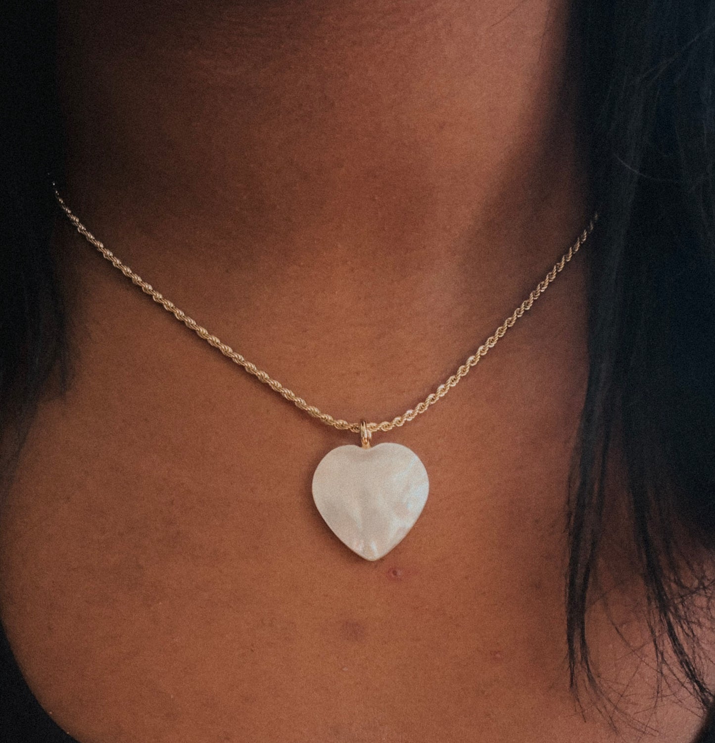 The Pearly Heart Necklace