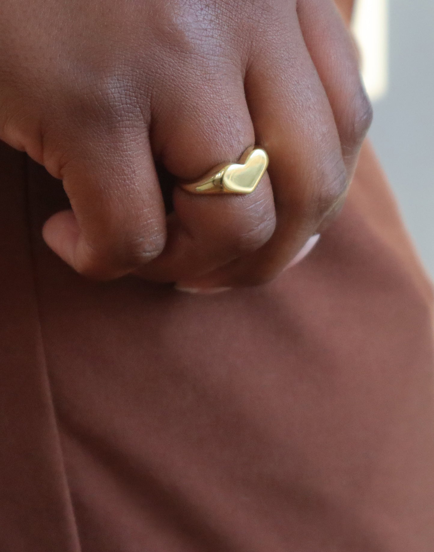 The Adjustable Chunky Heart Ring