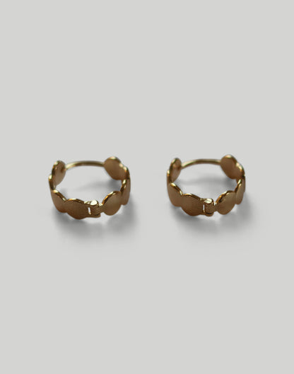 The Round Dotted Huggie Earrings