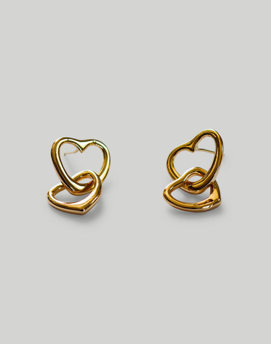 The Double Heart Studs